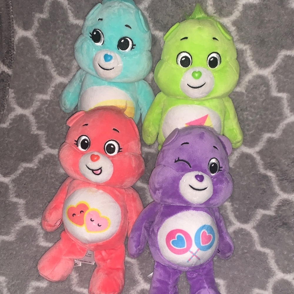 Care Bears Plush Set - Blue, Green, Pink, Purple - Picture 1 of 5